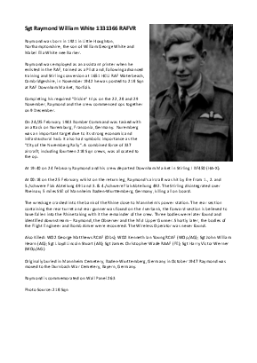 A preview of a PDF biography for White, Raymond William